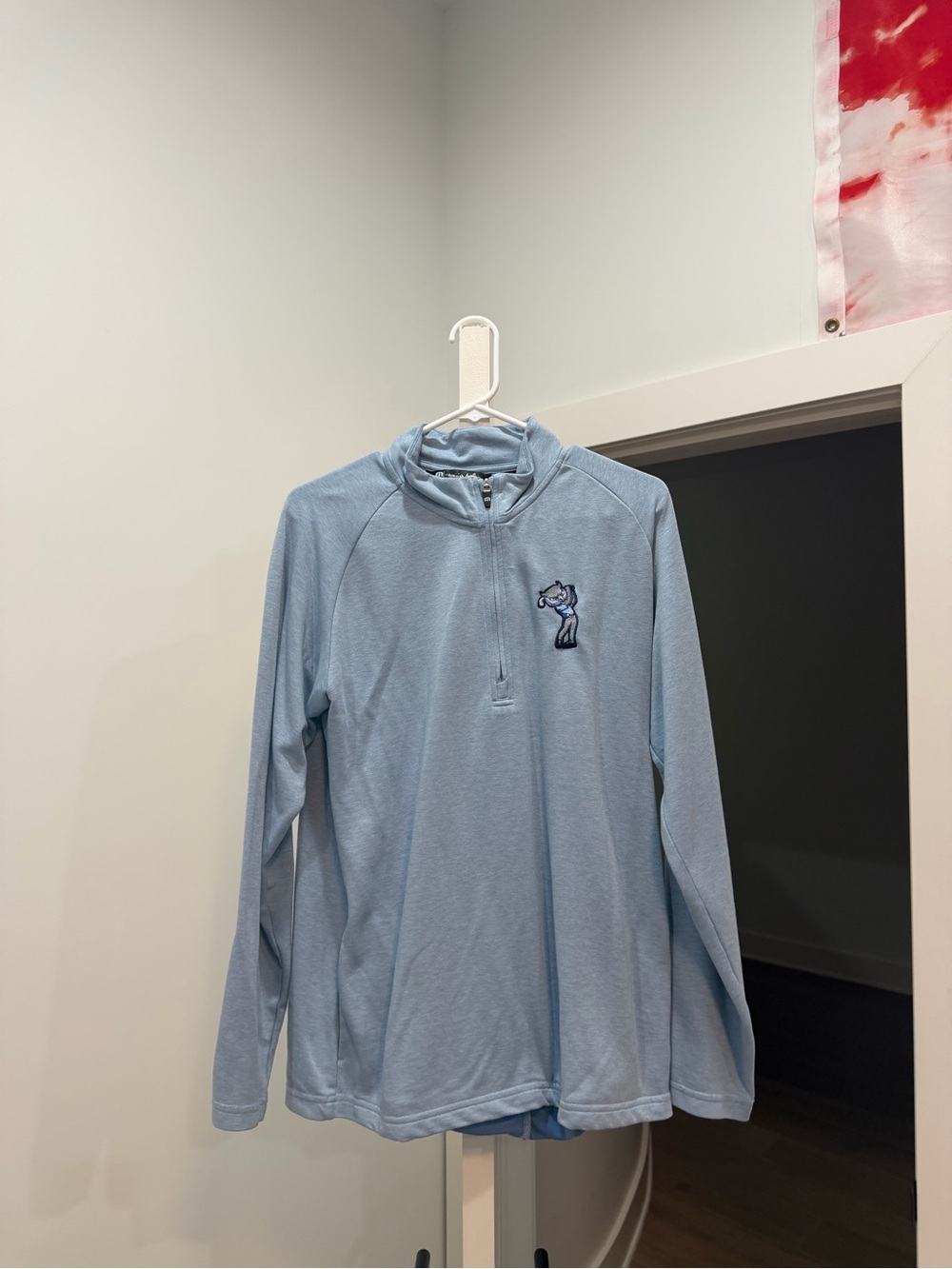 Travis Mathew Light Blue Quarter-Zip Golf Pullover